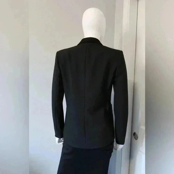 Maje Women's Enes Blazer with Goatskin Suede Black Size 38 EUC Retail $595 - Picture 3 of 7